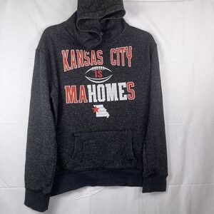 "Kansas City is Mahomes" NFL Chiefs Black Sparkles‎ Sweatshirt Sz L